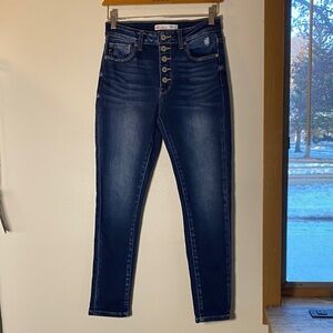 KanCan Indigo Button-Fly High Rise Jeans